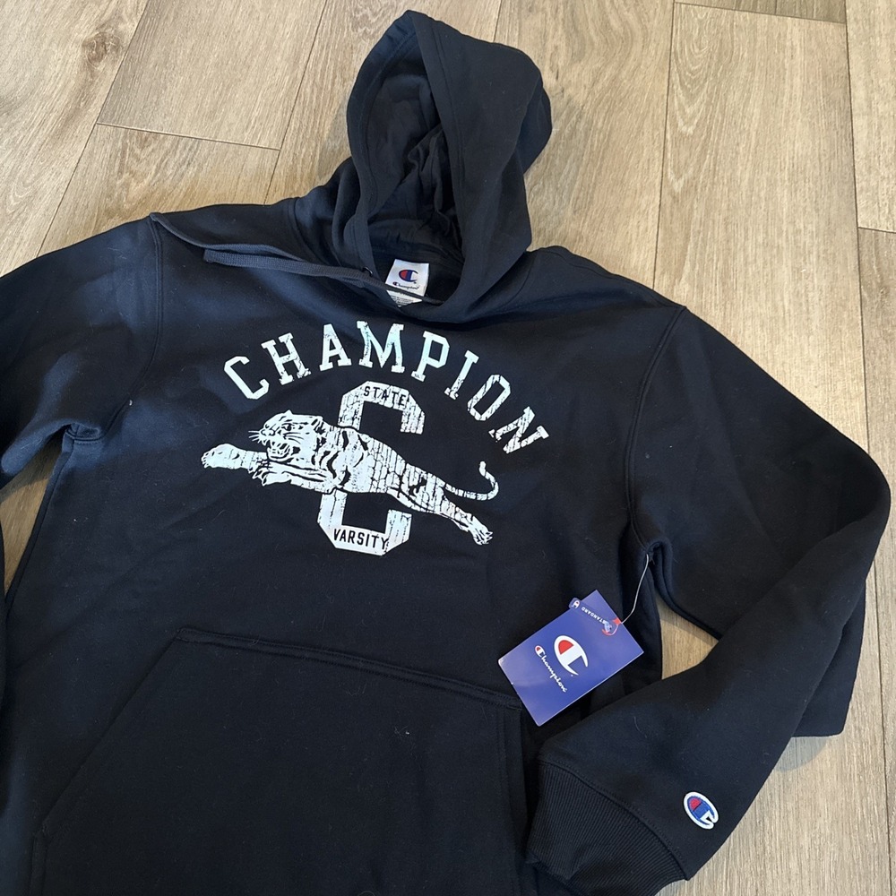 Champion Men's Cougar Fleece Hoodie State Varsity‎ Logo Black Small College NWT
